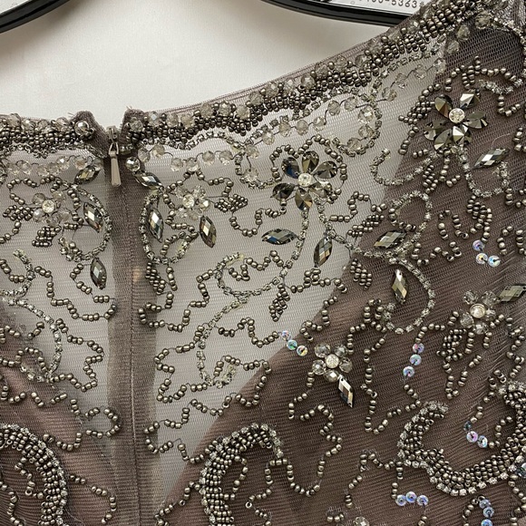 Evonne D by MonCheri 3/4 sleeves beaded long gown - Picture 5 of 10